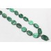 Women's Necklace 925 Sterling Silver beads green malachite stones P 405
